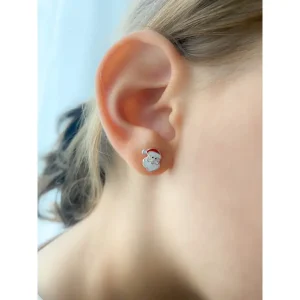 Boucles DOreilles Père Noël 7 X 9Mm Argent 925
